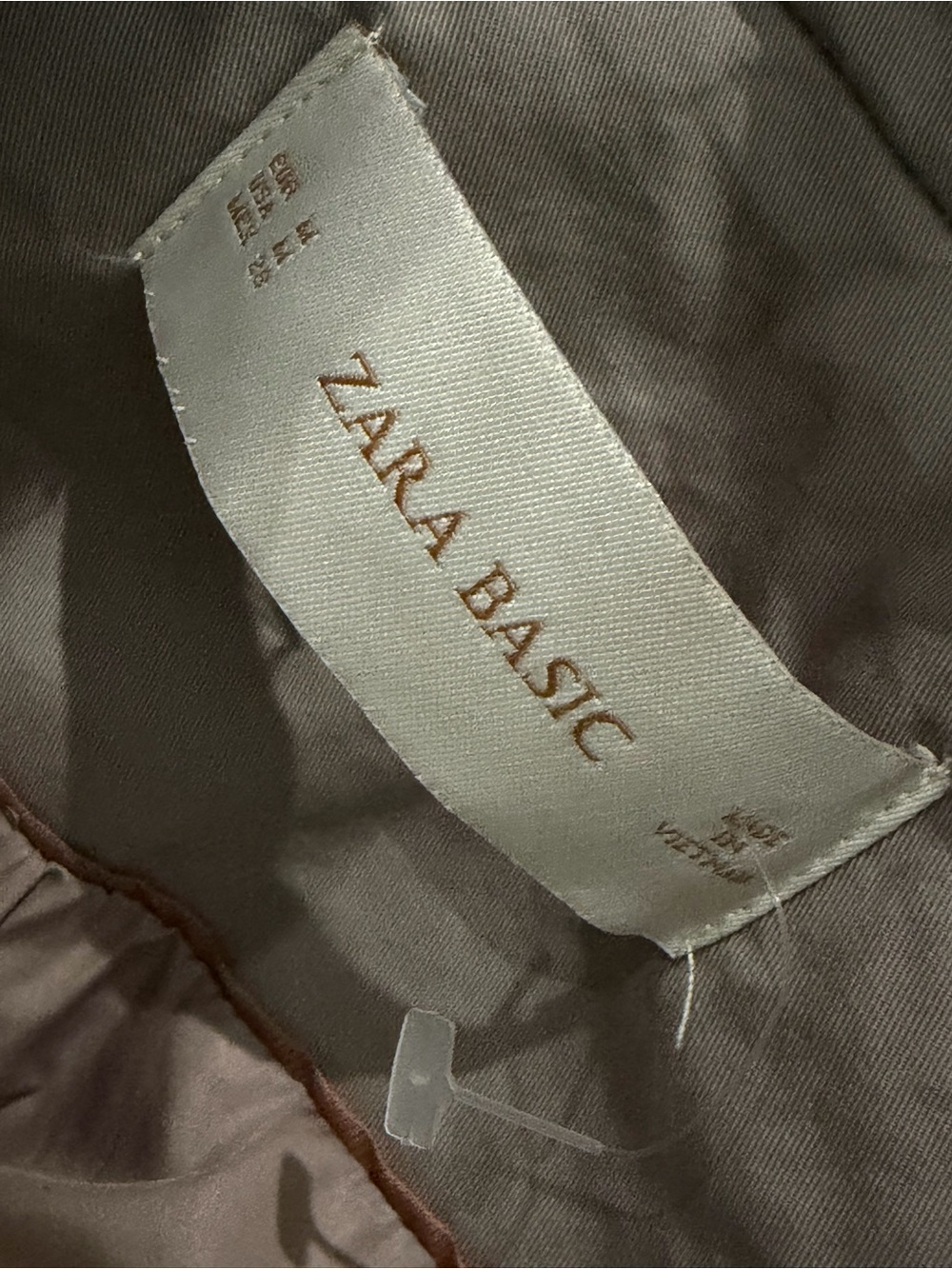 Zara Hooded Double-Breasted Trench Coat - Taupe - Picture 6 of 7